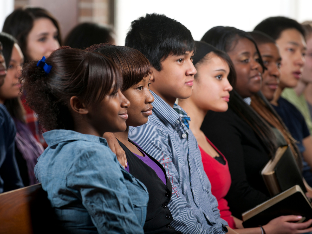 kids in a church service